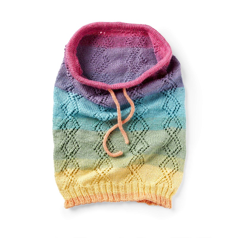 Red Heart Crossed Lace Knit Snood