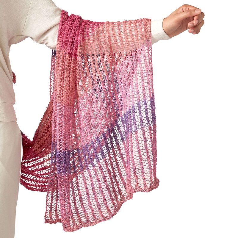 Red Heart Knit Airy Shawl|Single Size