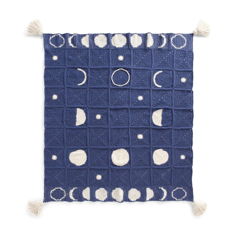 Red Heart Moon Shadow Crochet Blanket