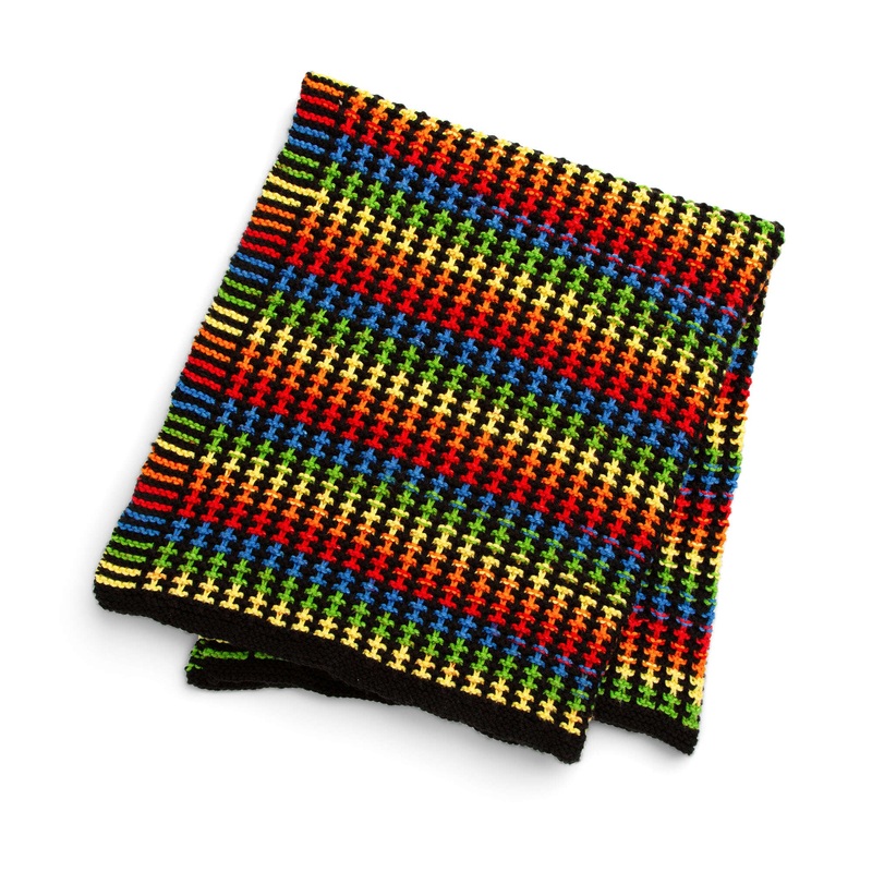 Red Heart Tweedle Doo Knit Blanket