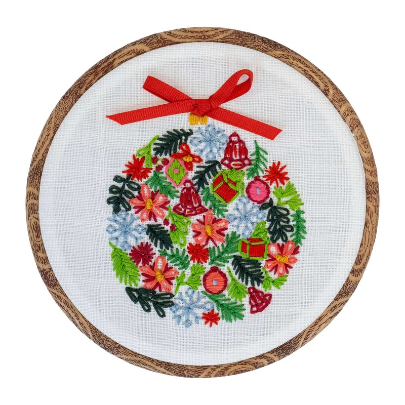 Anchor Christmas Ornament Embroidery Design