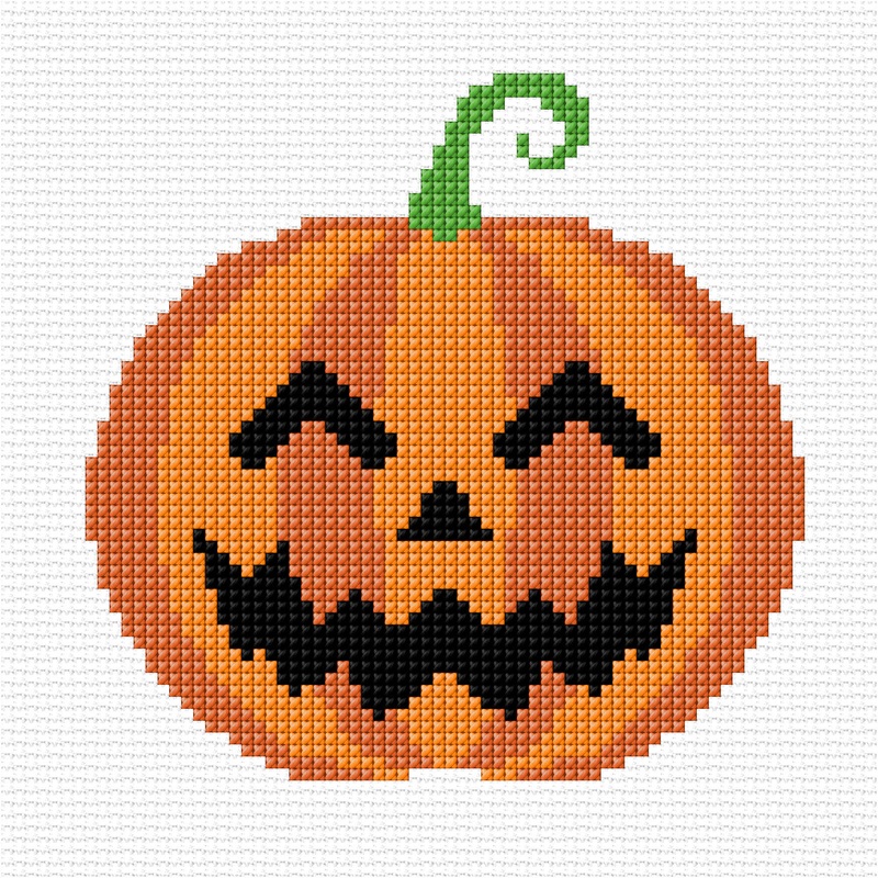 Anchor Embroidery Halloween Pumpkin Cross Stitch