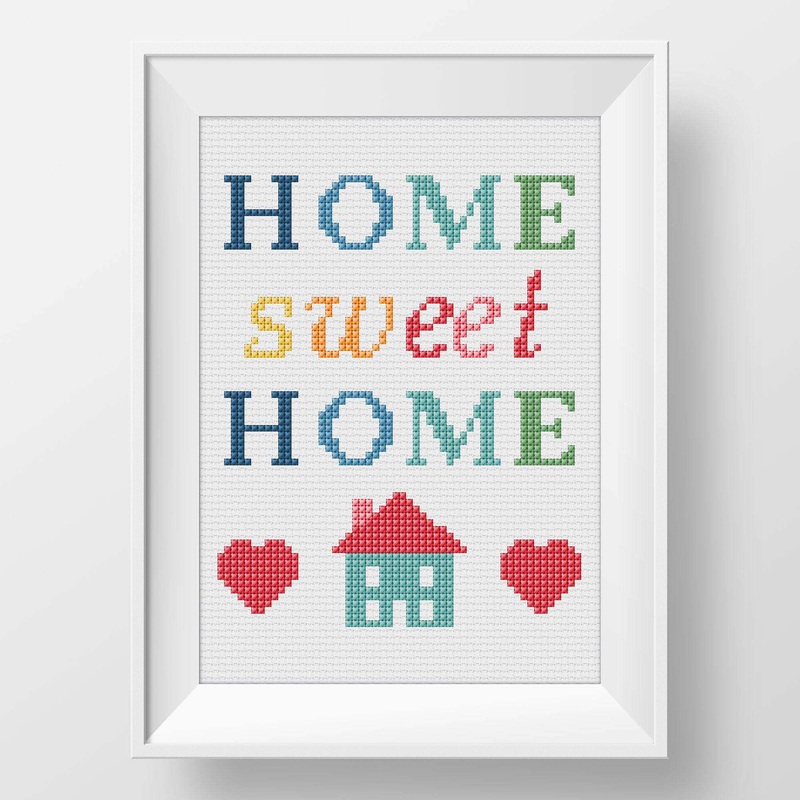 Anchor Embroidery Home Sweet Home Cross Stitch Design