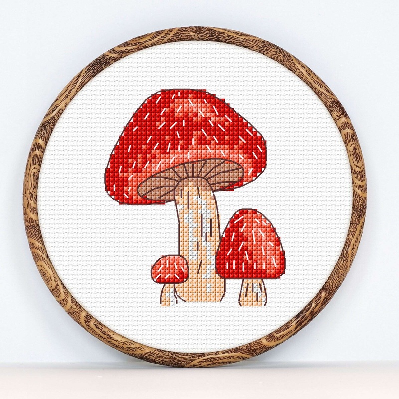 Anchor Embroidery Mushroom Cross Stitch Design