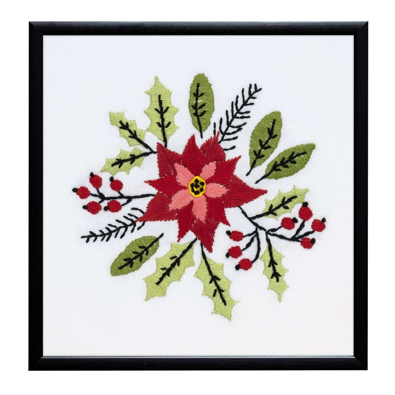 Anchor Lovely Poinsettia Embroidery Design