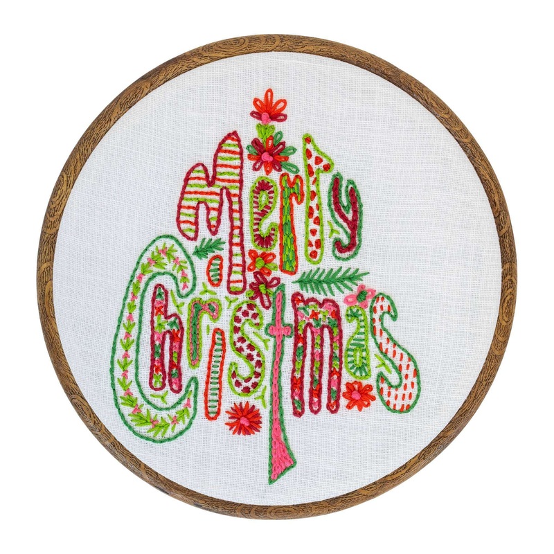 Anchor Merry Christmas Tree Embroidery Design