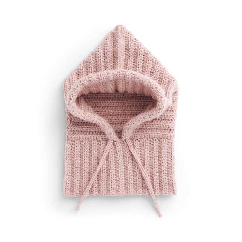 Red Heart Cozy Crochet Ribbed Hood