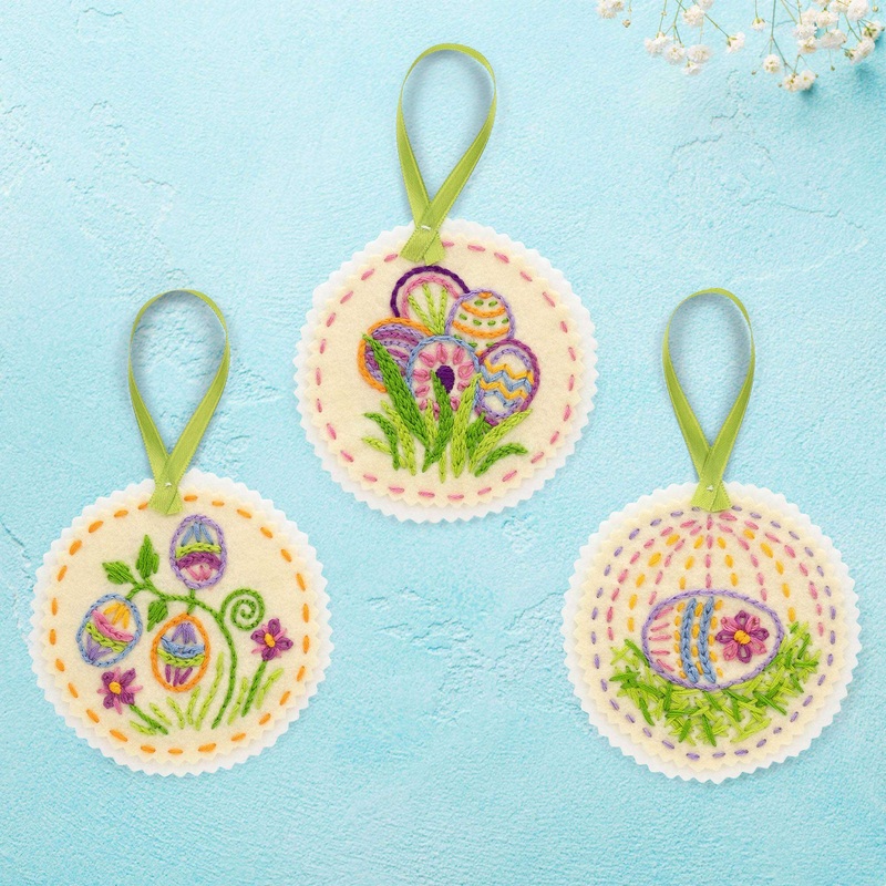 Anchor Embroidered Easter Ornaments Embroidery Design