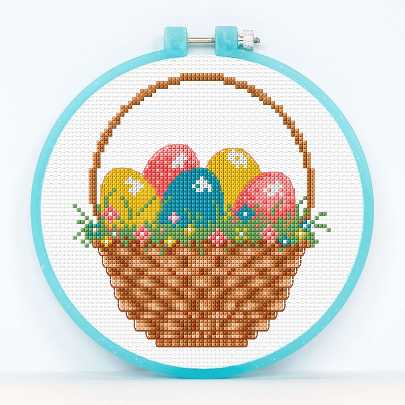 Anchor Embroidery Easter Basket Cross Stitch Design