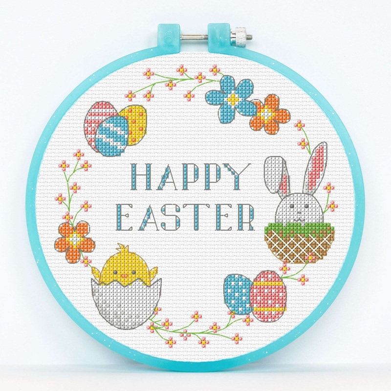 Anchor Embroidery Happy Easter Cross Stitch Design