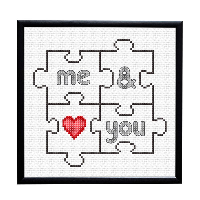 Anchor Embroidery Me and You Jigsaw Cross Stitch Design