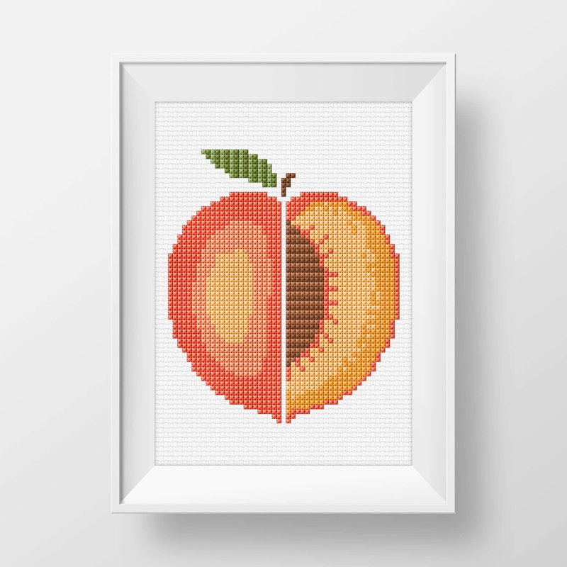 Anchor Embroidery Peach Cross Stitch Design
