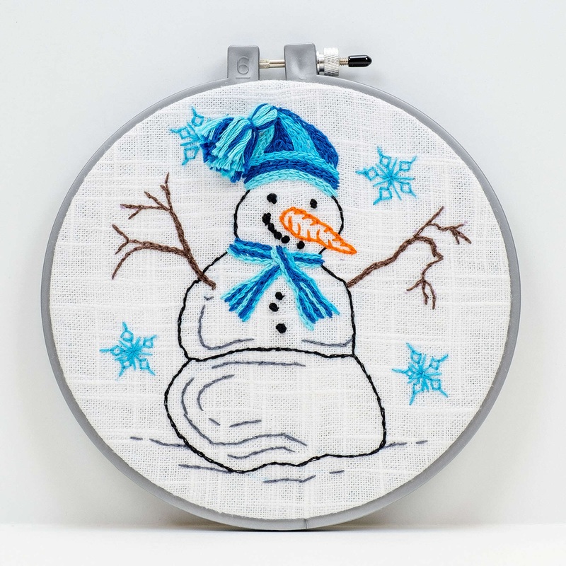 Anchor Snowman Hand Embroidery Design