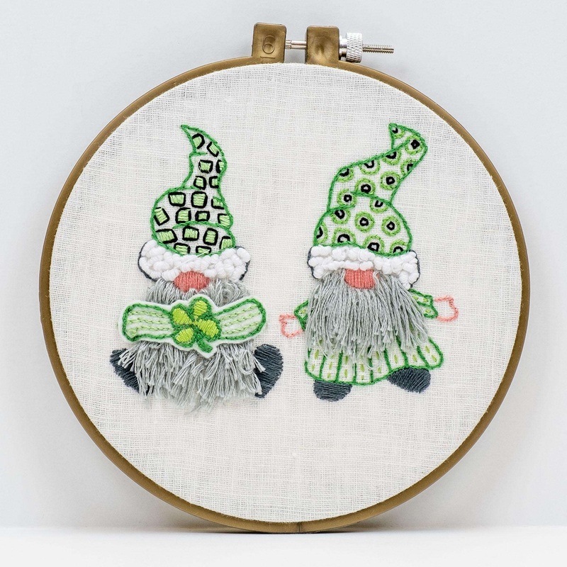 Anchor St Patrick’s Day Gnomes Embroidery Design