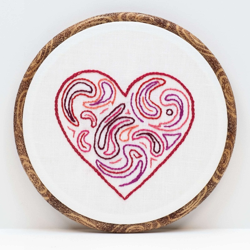 Anchor Swirling Heart Embroidery Design