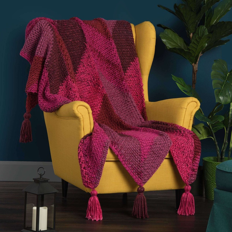 Anniversary Cakes Chevron Stripes Crochet Blanket