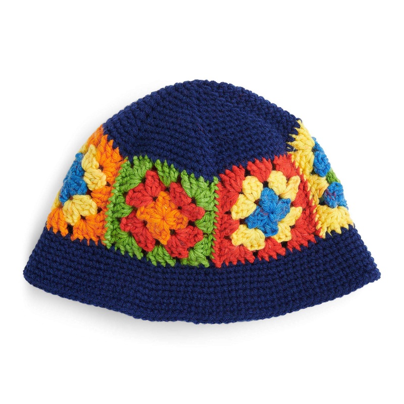 Red Heart Crochet Granny Bucket Hat