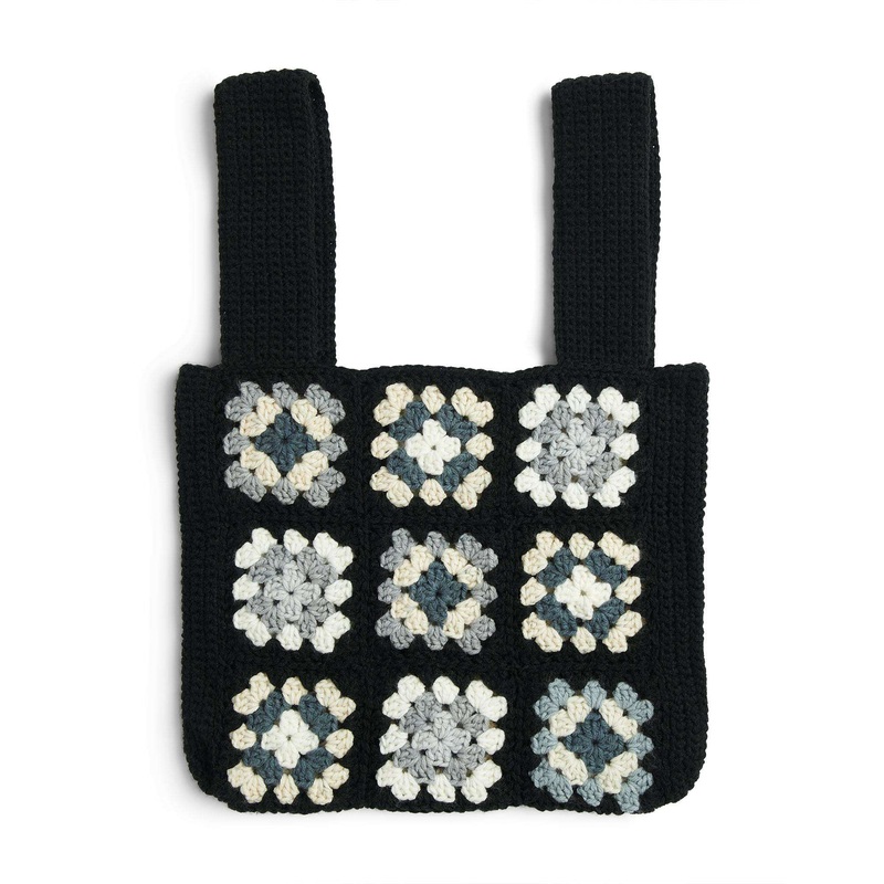 Red Heart Crochet Granny Square Bag