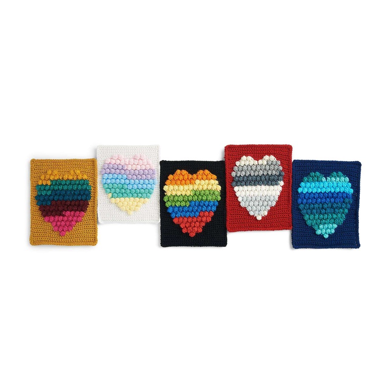 Red Heart Crochet Love Wall Hanging