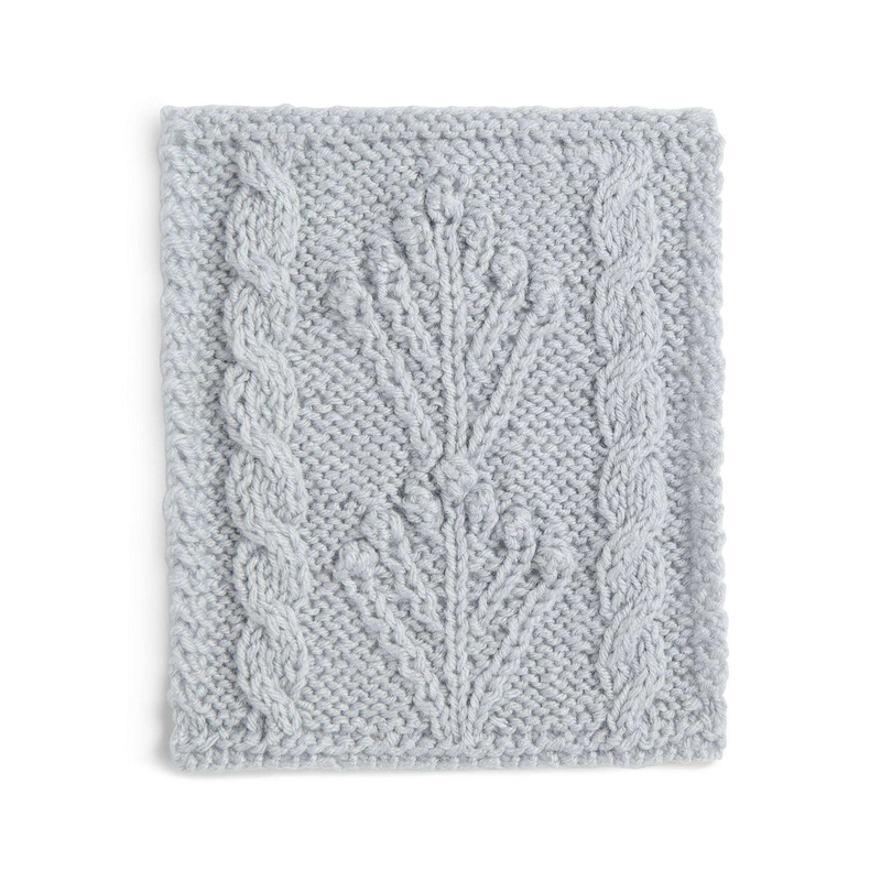 Red Heart Knit Bobbles & Cables Block