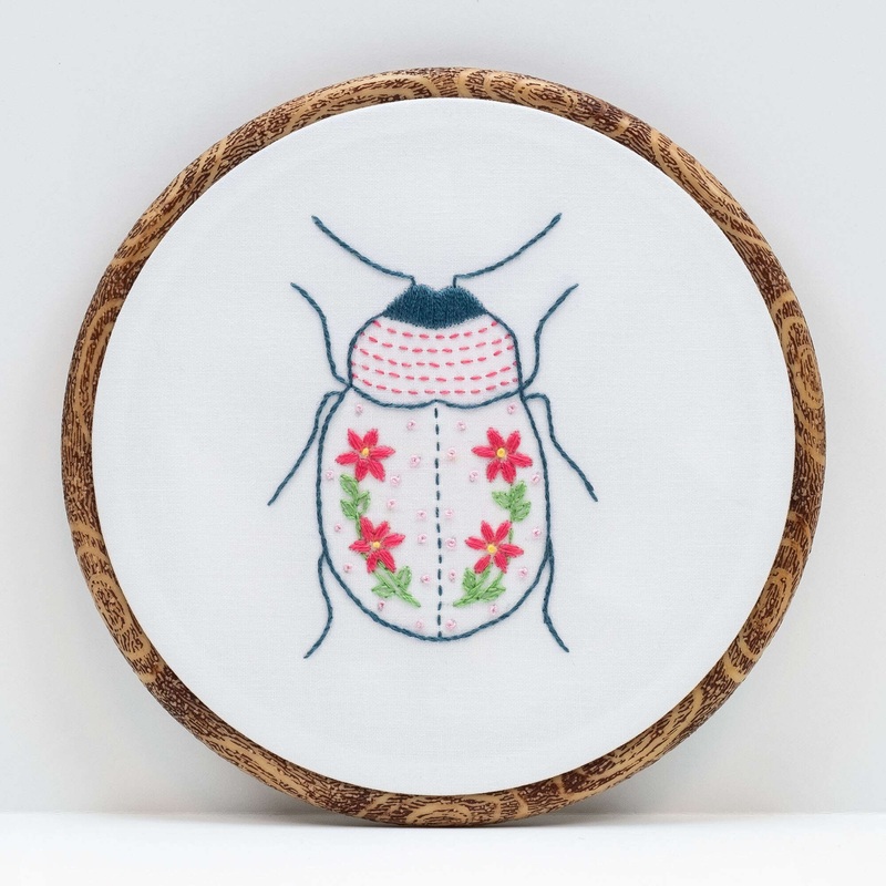Anchor Beetle Embroidery Design