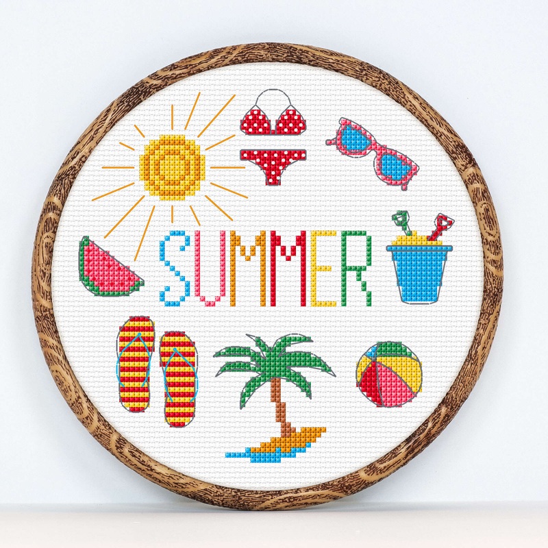 Anchor Embroidery Four Seasons -Summer Cross Stitch design