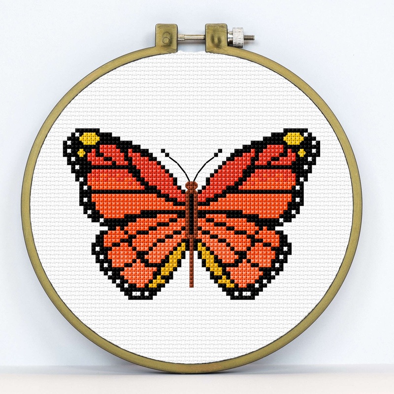 Anchor Embroidery Monarch Butterfly Cross Stitch Design