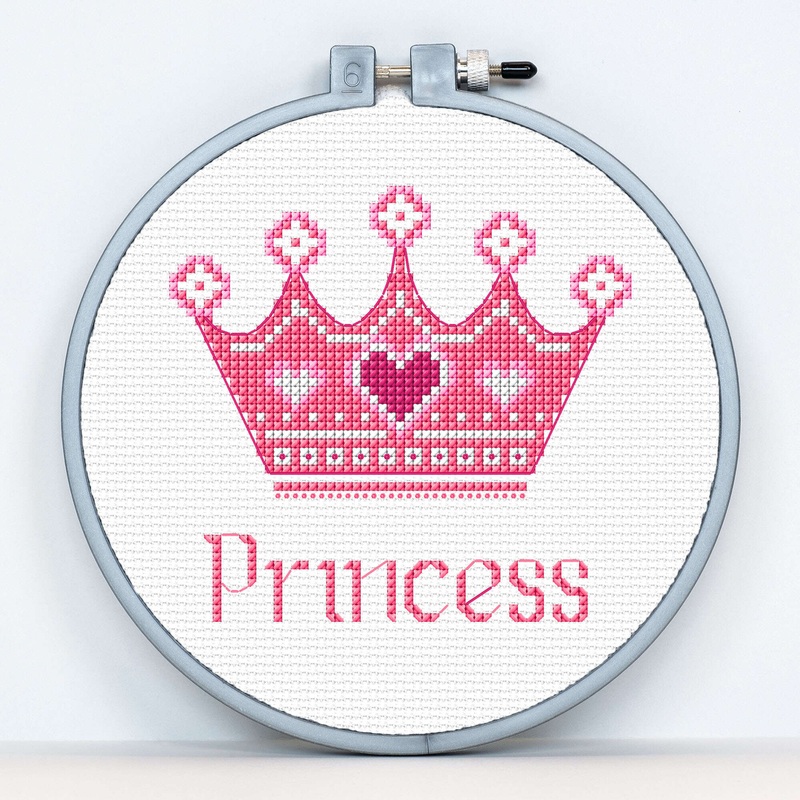 Anchor Embroidery Princess Crown Cross Stitch Design
