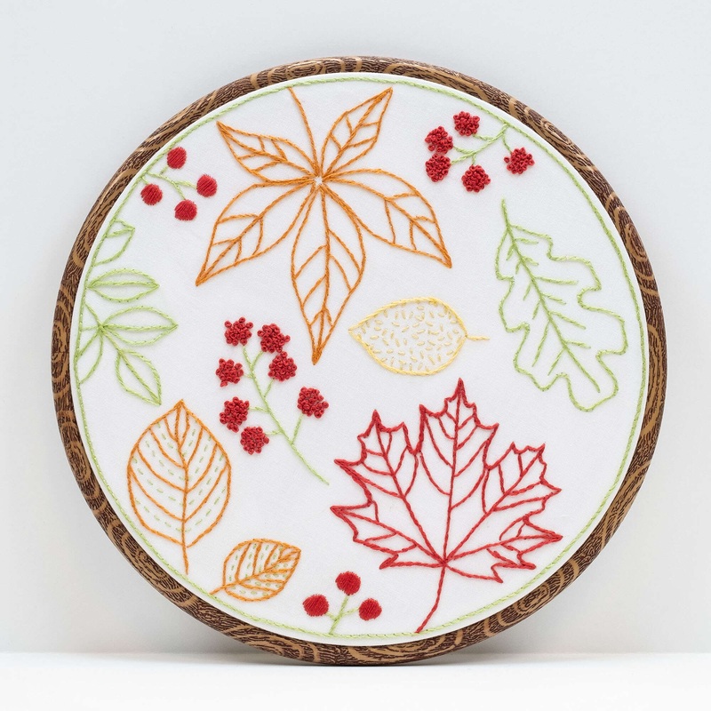 Anchor Leaf Study Embroidery Design