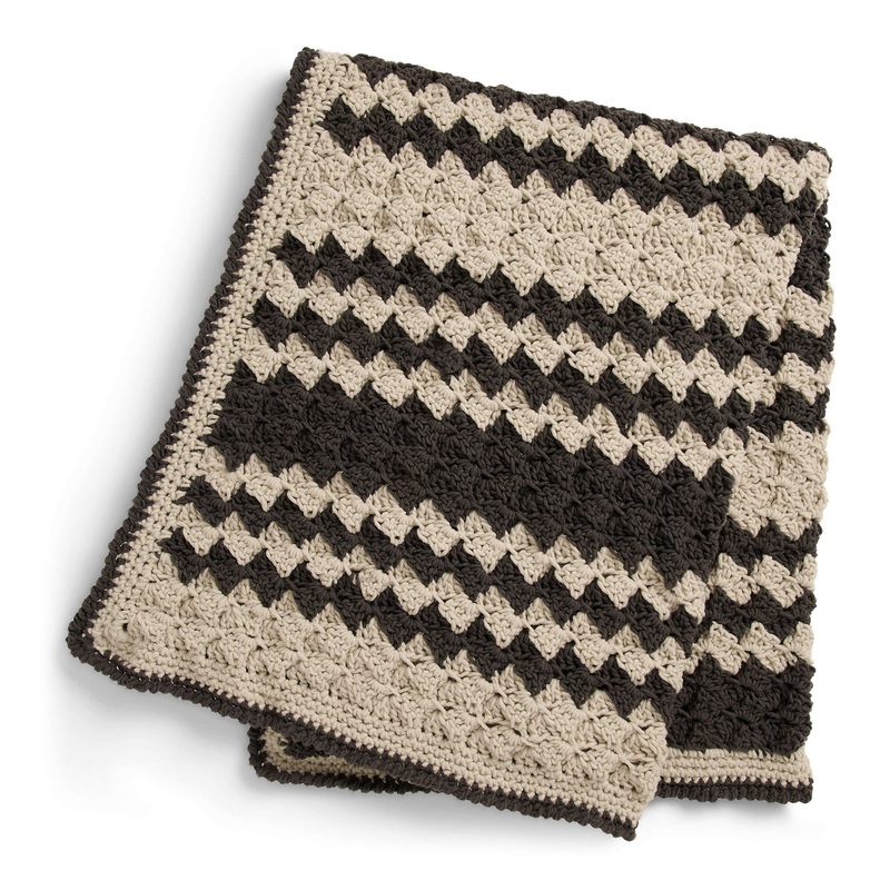 Bernat Alternating Texture Stitch Crochet Blanket