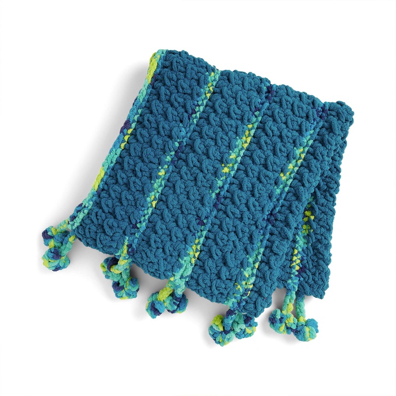 Bernat Big Poms Crochet Blanket