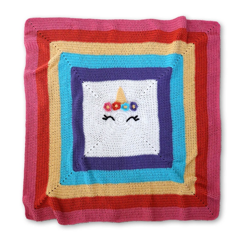 Red Heart Crochet Unicorn Blanket