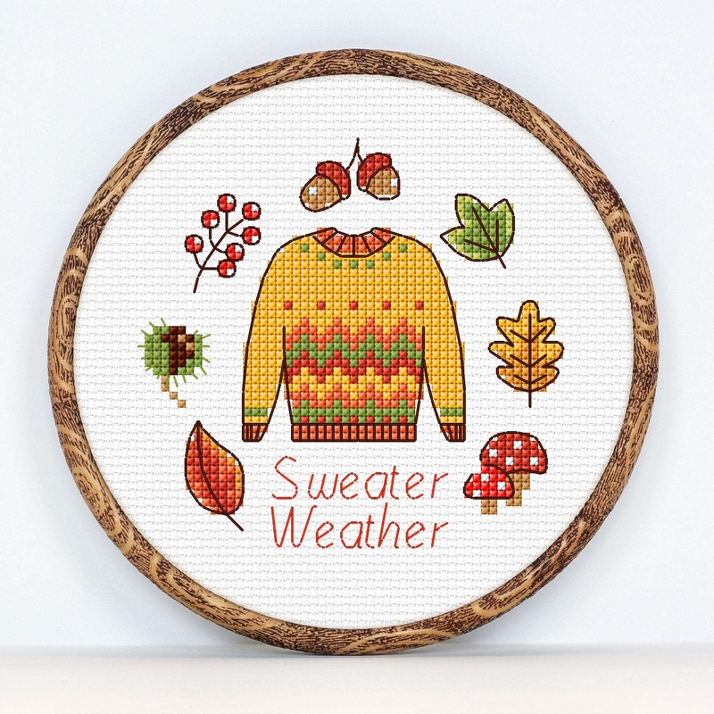Anchor Embroidery Sweater Weather Cross Stitch Design