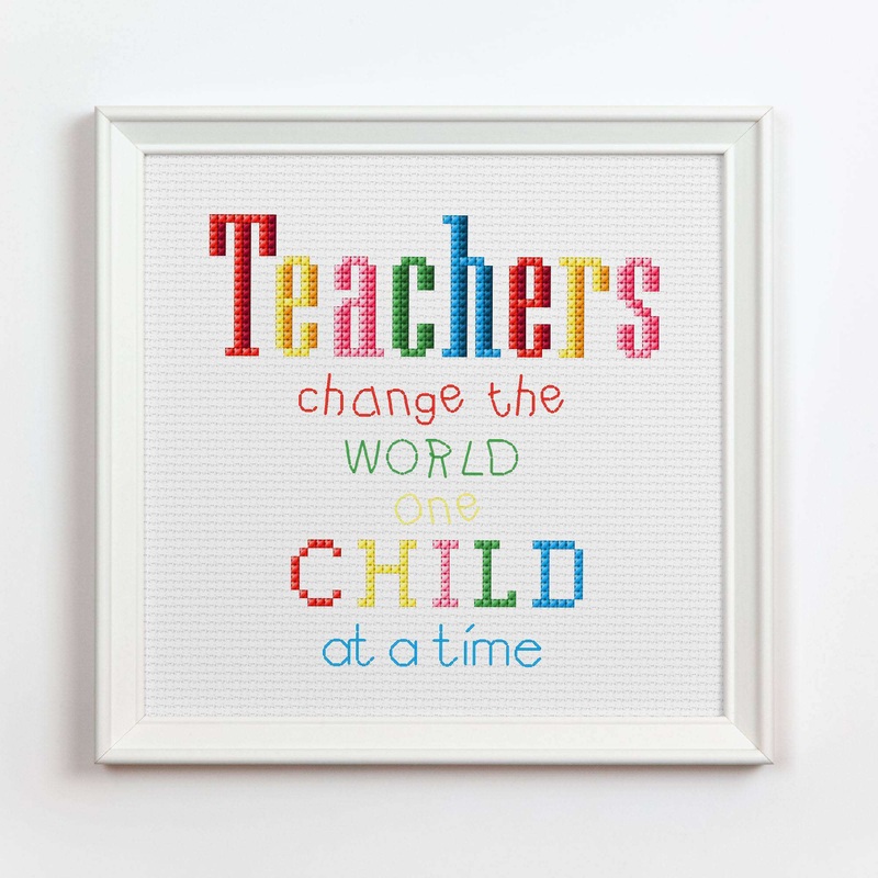 Anchor Embroidery Teachers Change the World Cross Stitch Design