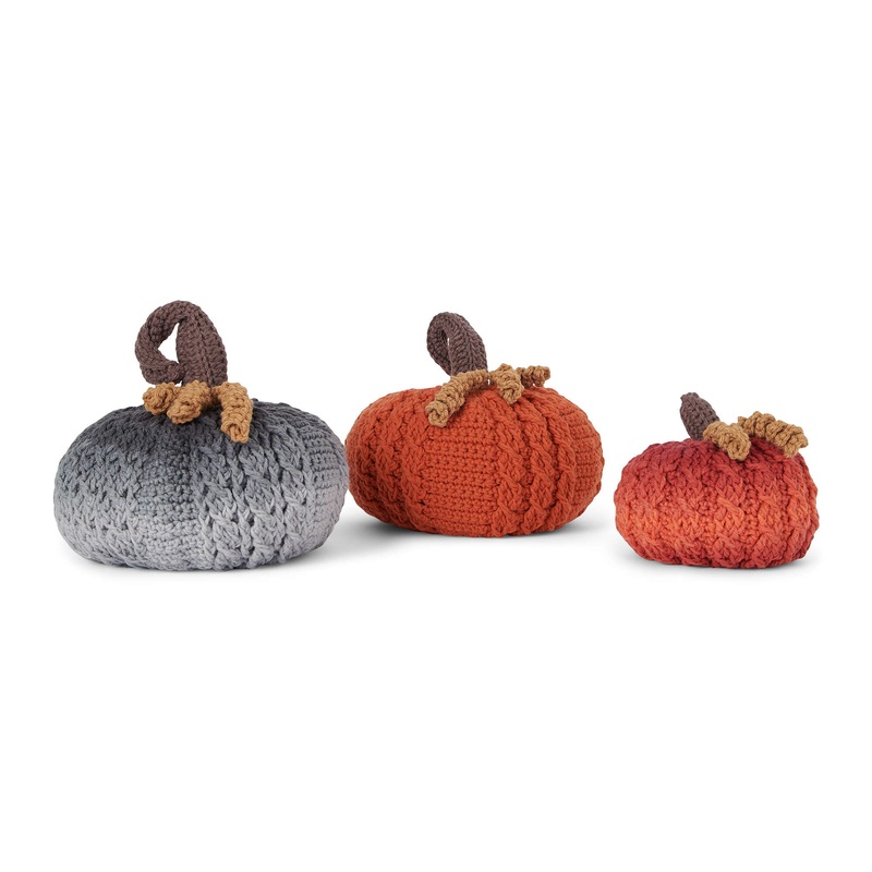 Red Heart Braided Crochet Pumpkins