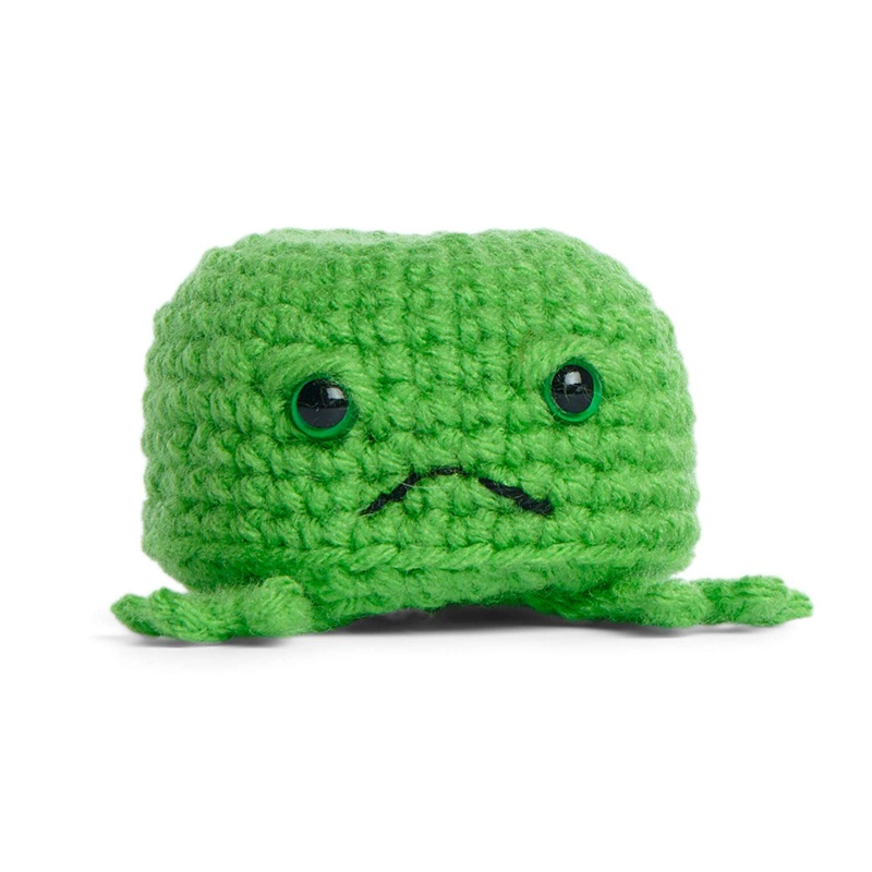 Red Heart Crochet Cartoon Frog Toy