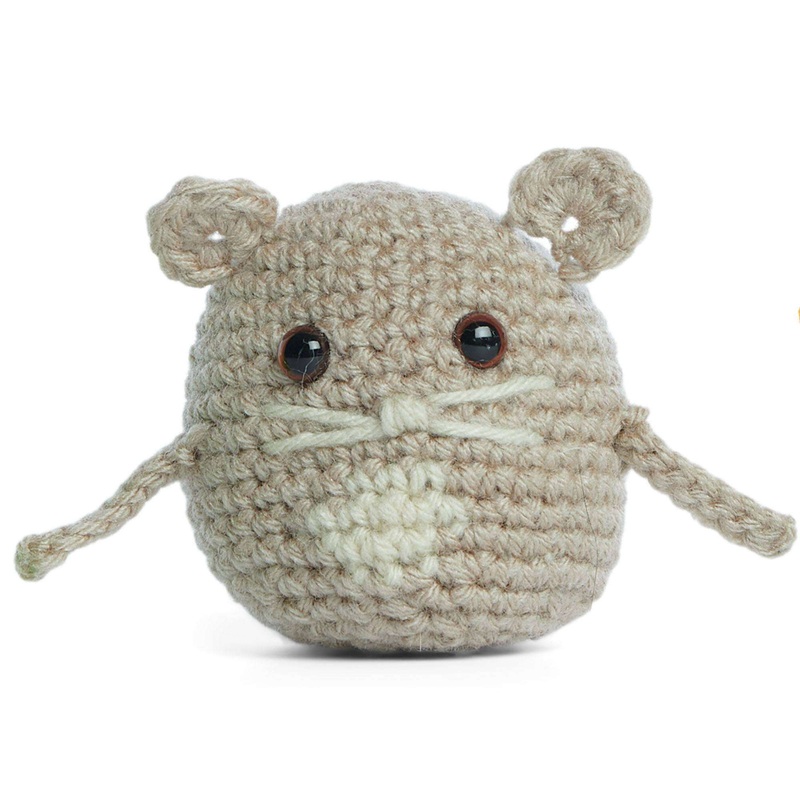Red Heart Crochet Cartoon Mouse Toy