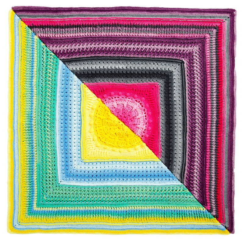Red Heart Crochet Study of Ombre Afghan