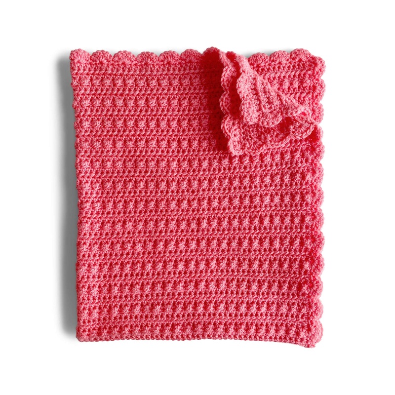 Red Heart Crochet Sweet Berries Baby Blanket