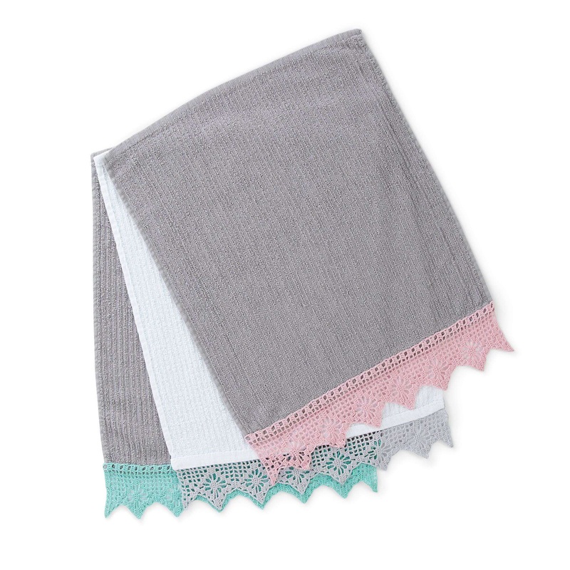 Aunt Lydia Crochet Lace Edged Towels