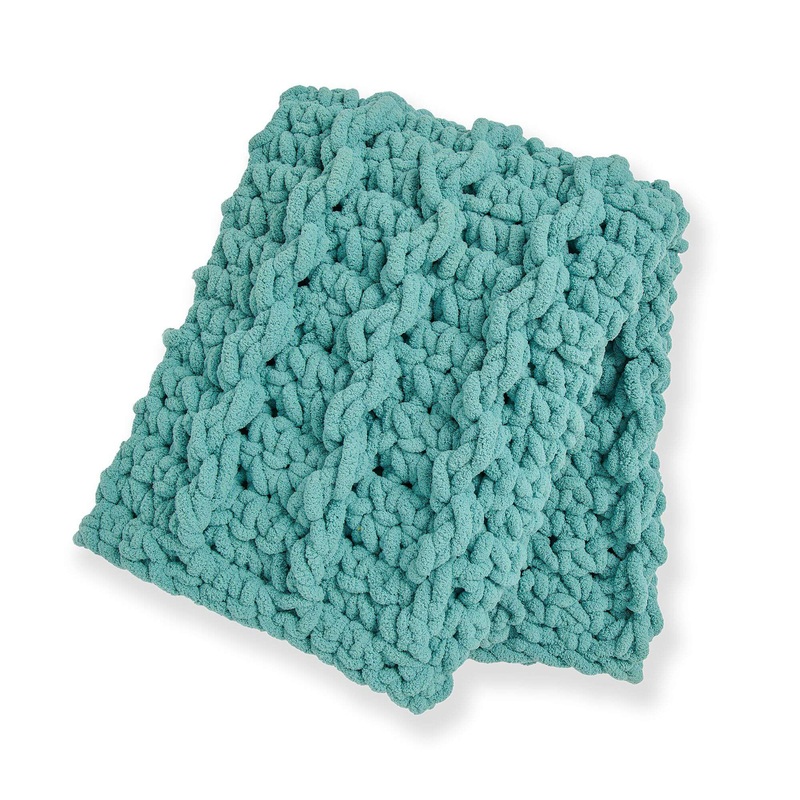 Bernat Blanket Extra Thick Mock Cable Crochet Blanket