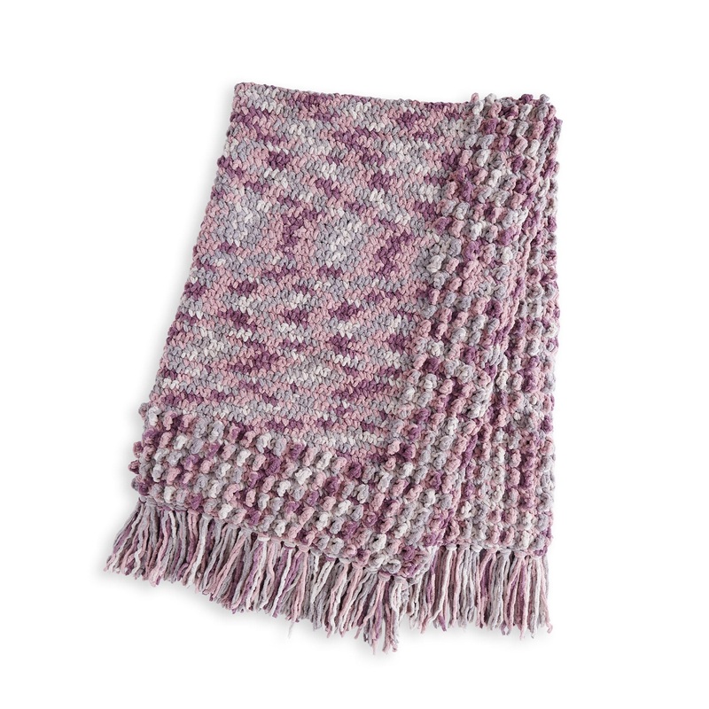 Bernat Bobble Frame Crochet Blanket