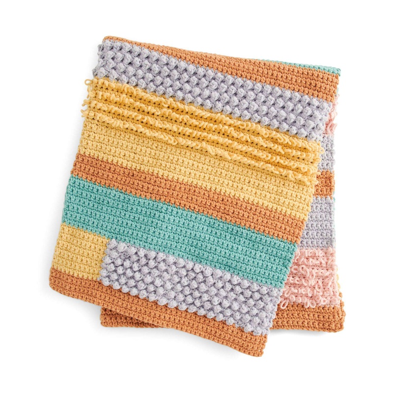 Bernat Bobbly Bauhaus Inspired Crochet Blanket
