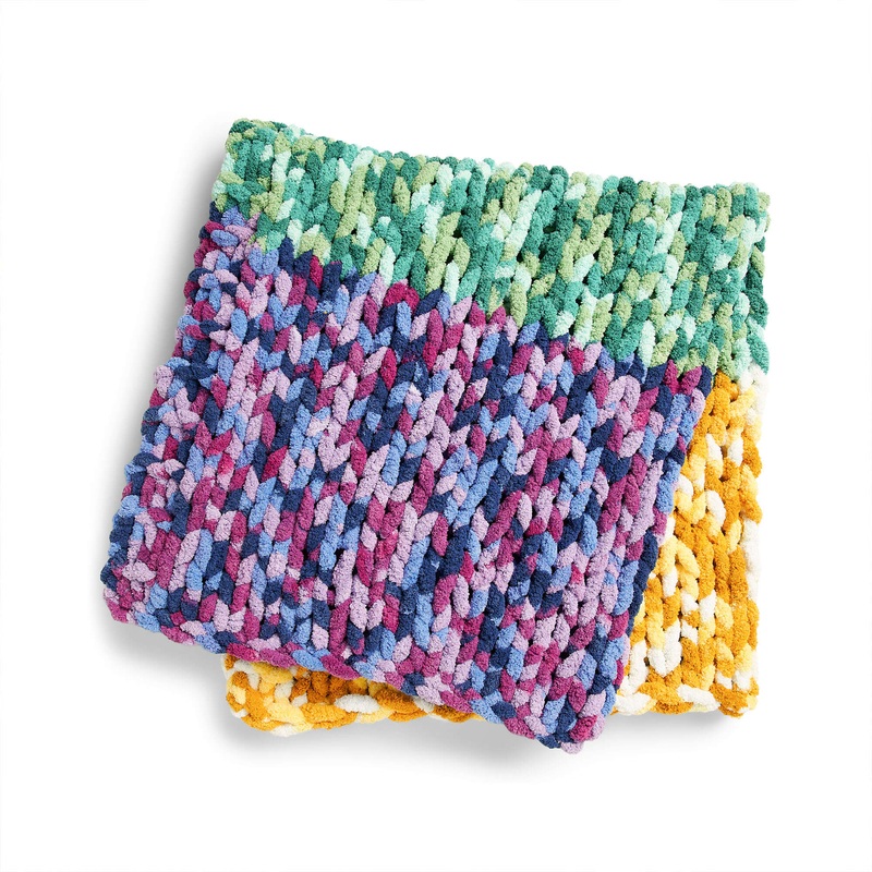 Bernat Color Bold Table Knit Blanket