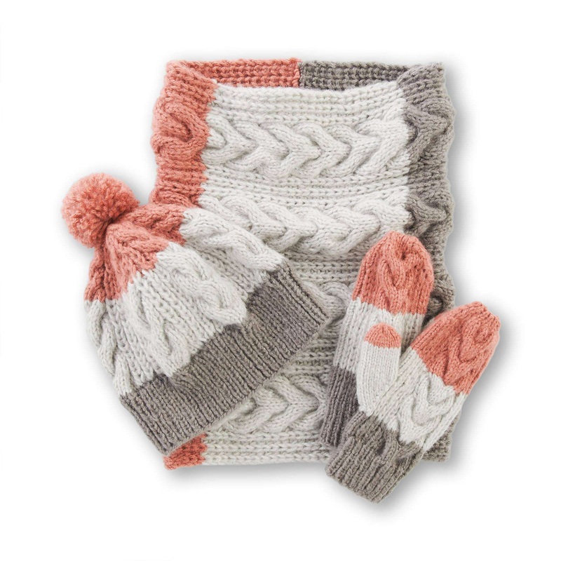 Red Heart Cable Knit Set|Single Size