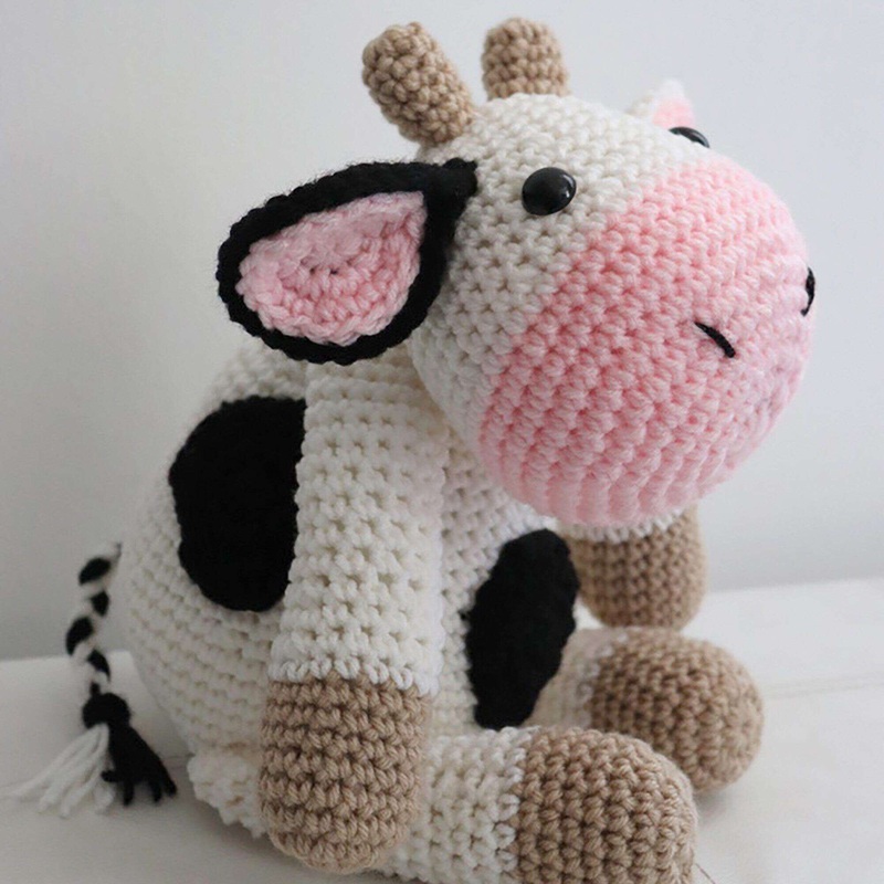 Red Heart Crochet Cow Stuffie|Single Size