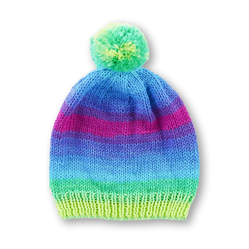 Red Heart Knit Stripes Hat|Large|Medium|Small|XL