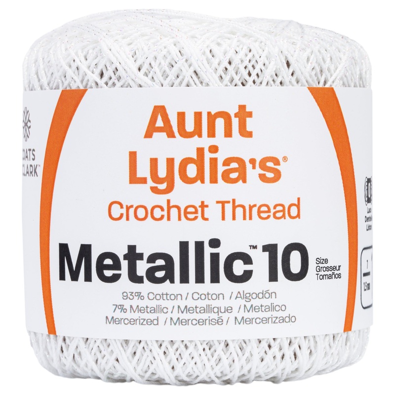 Aunt Lydia’s Metallic Crochet Thread Size 10
