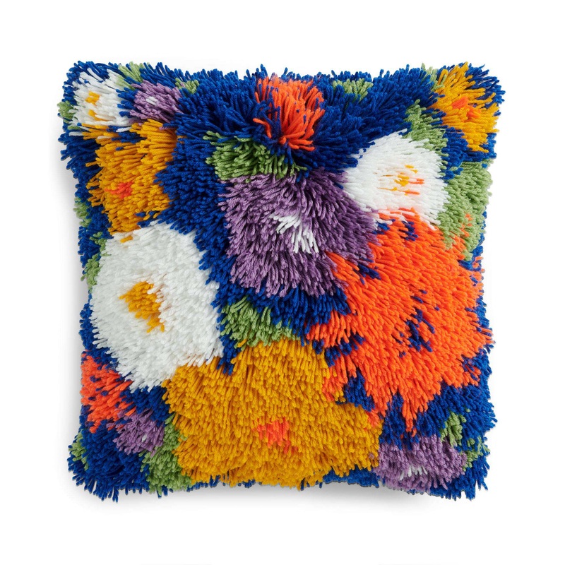 Red Heart Craft Field of Flowers Latch Pillow Cover