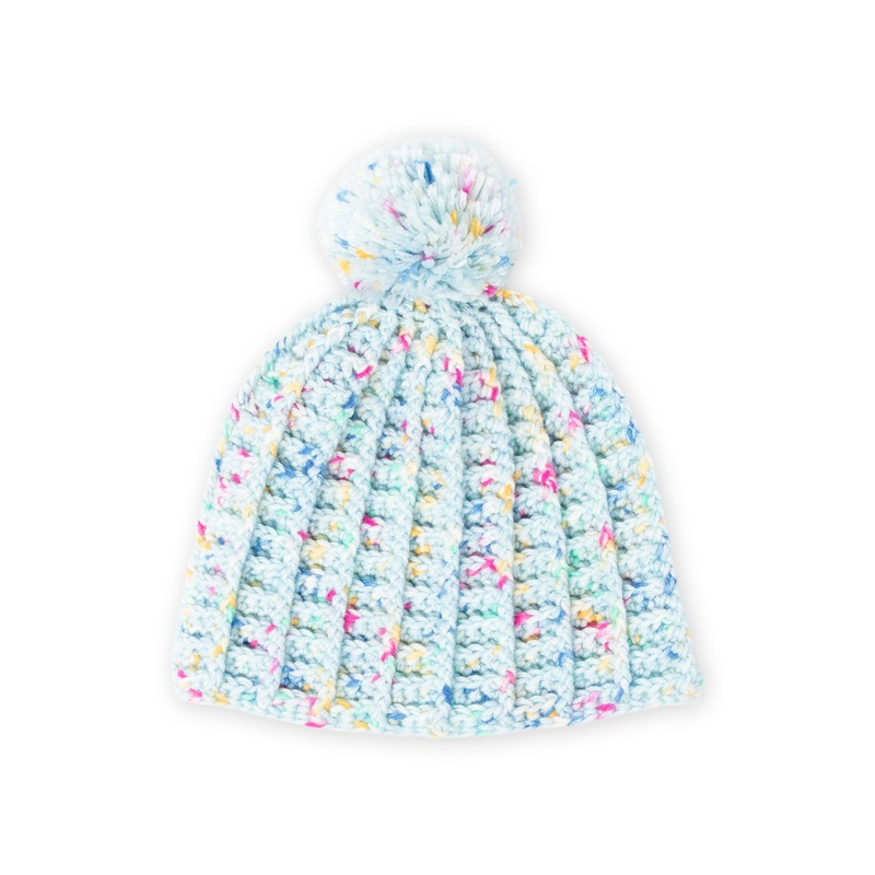 Red Heart Crochet Waffle Stitch Hat